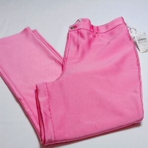 Good American Bubblegum Pink Straight Leg Jeans